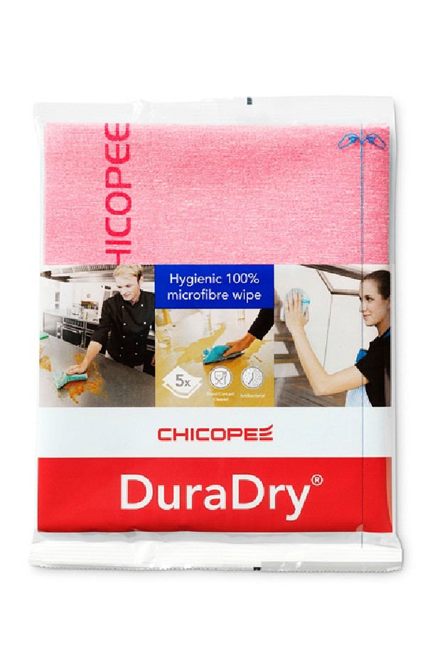 chicopee Lavettes microfibres DURADRY réutilisables x 5 Rouge