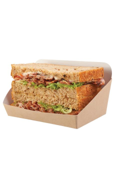 Sélection Delidrinks Sachet de 100 barquettes Kraft Sandwich Pain de mie