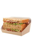 Sélection Delidrinks Sachet de 100 barquettes Kraft Sandwich Pain de mie