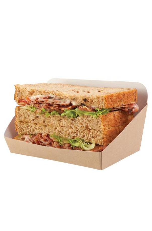 Sélection Delidrinks Sachet de 100 barquettes Kraft Sandwich Pain de mie
