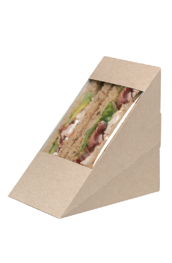 Boîtes kraft pour Sandwich Triangle Double