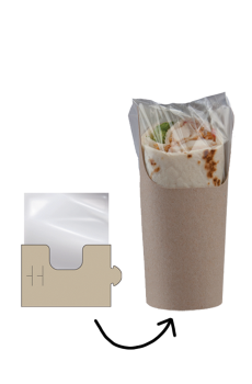 Sélection Delidrinks Sachet x 100 CLASP CLIP étuis kraft avec film pour Wrap Tortilla Simple Sélection Delidrinks Sachet x 100 CLASP CLIP étuis kraft avec film pour Wrap Tortilla Simple