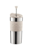 Bodum TRAVEL PRESS Mug Inox à piston isotherme Blanc 12oz/350ml