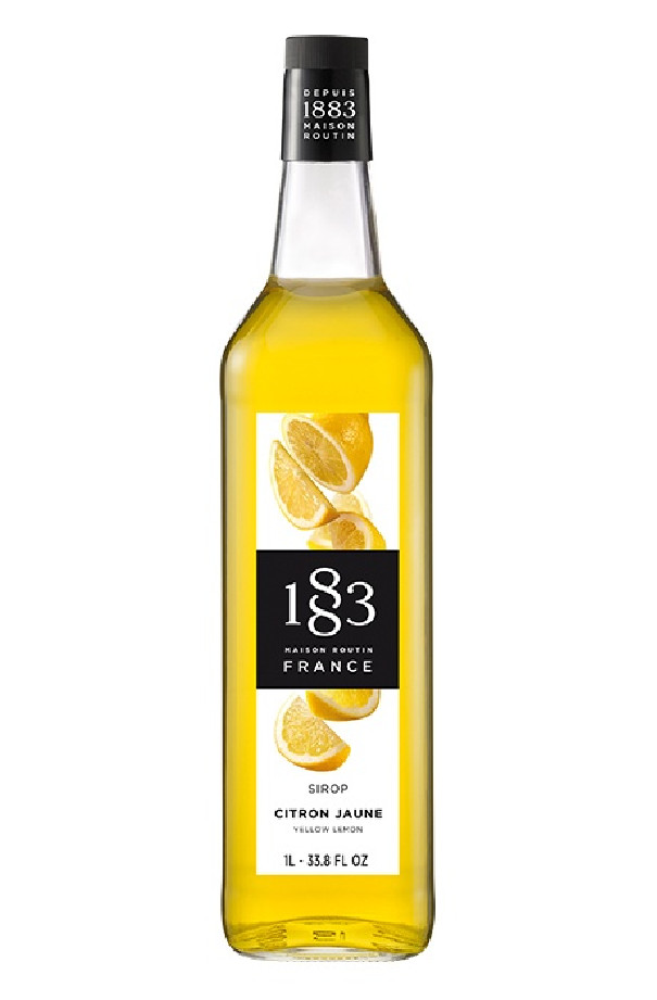 Sirop Citron jaune bouteille verre 1L