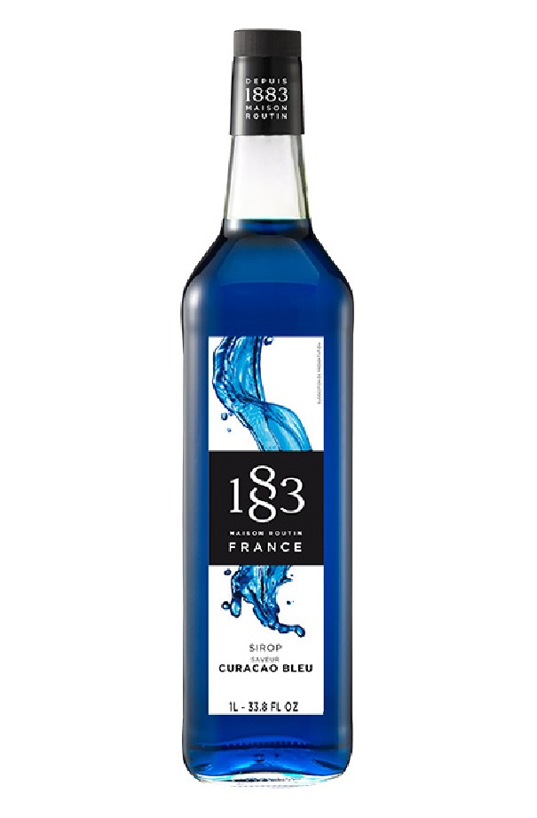 Sirop Curaçao bleu bouteille verre 1L
