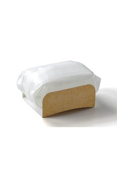 Handrap étui kraft avec film papier pour snacks chauds x 1000