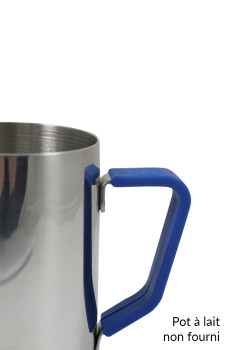 Poignée en silicone bleu pour pot à lait 12oz/350ml