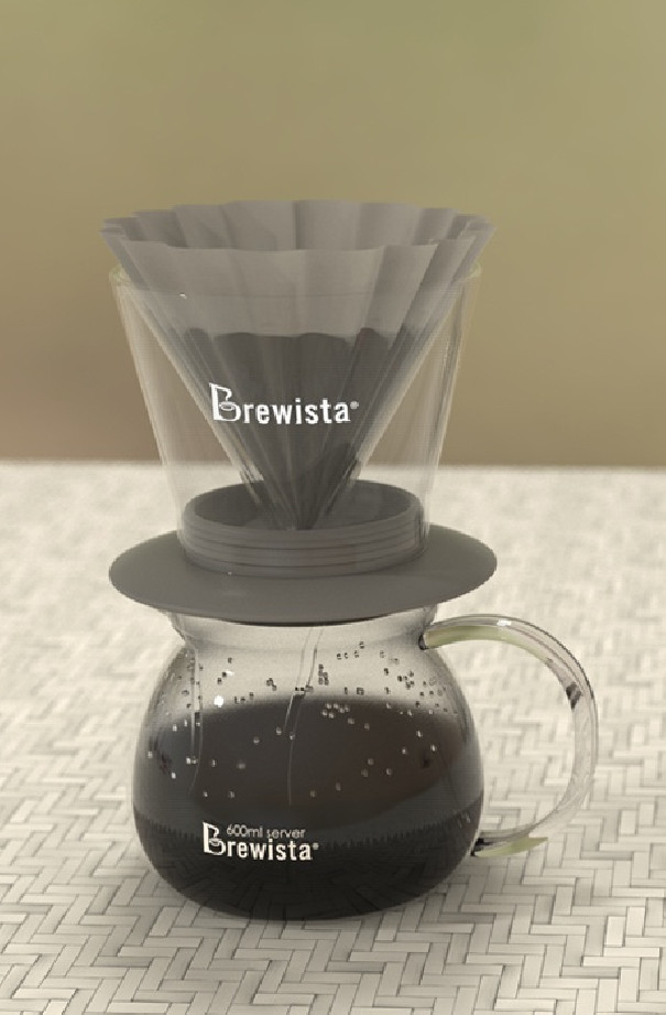 Smart Dripper™ Flat V en verre double paroi