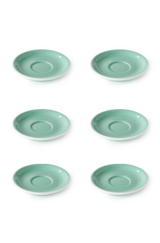Set x 6 soucoupes porcelaine 110mm Vert