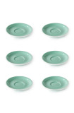 Set x 6 soucoupes porcelaine 110mm Vert