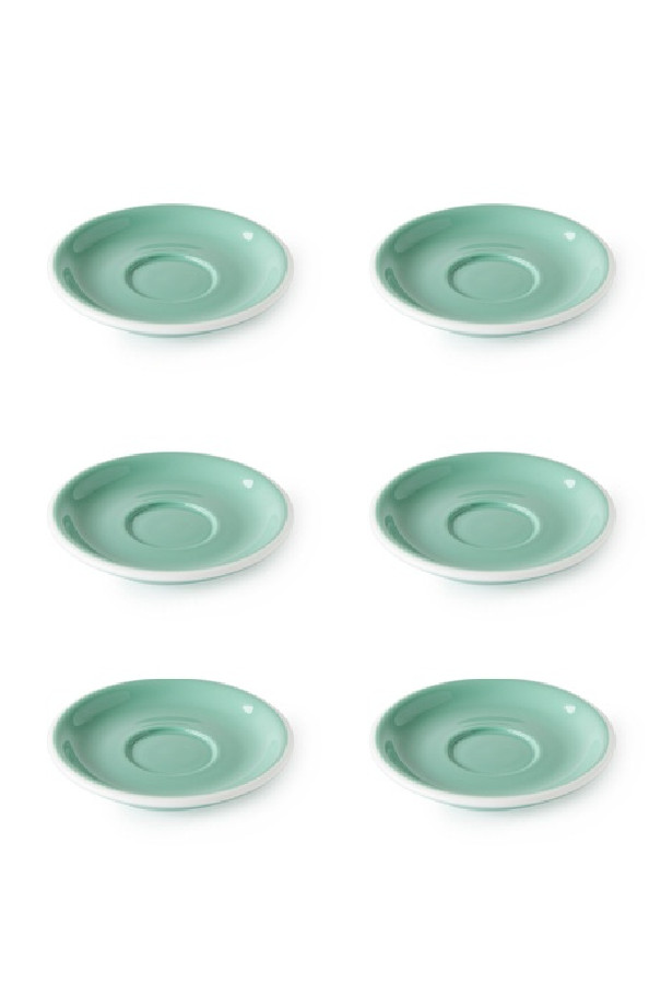 Set x 6 soucoupes porcelaine 110mm Vert Set x 6 soucoupes porcelaine 110mm Vert