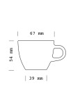 Set x 6 DEMITASSE tasse porcelaine 70ml Bleu