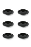 Set x 6 soucoupes porcelaine 110mm Noir
