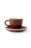 Set x 6 soucoupes porcelaine 110mm Marron