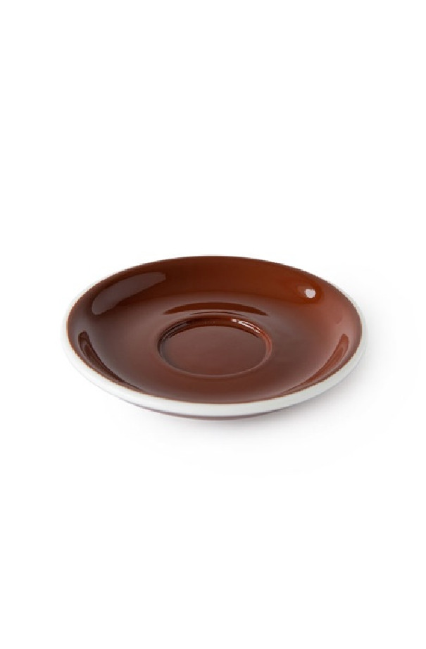 Set x 6 soucoupes porcelaine 110mm Marron