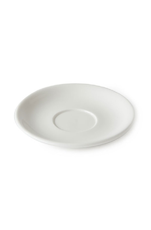 Set x 6 FLAT WHITE soucoupe porcelaine 140mm Blanc