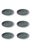 Set x 6 FLAT WHITE soucoupe porcelaine 140mm Gris