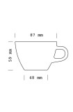 Set x 6 FLAT WHITE tasse porcelaine 150ml Vert