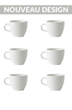 Set x 6 DEMITASSE tasse porcelaine 70ml Blanc