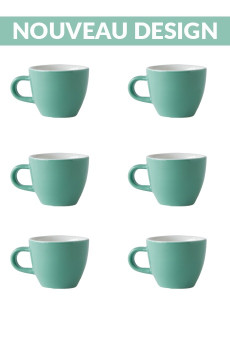 Set x 6 DEMITASSE tasse porcelaine 70ml Vert