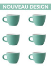 Set x 6 DEMITASSE tasse porcelaine 70ml Vert