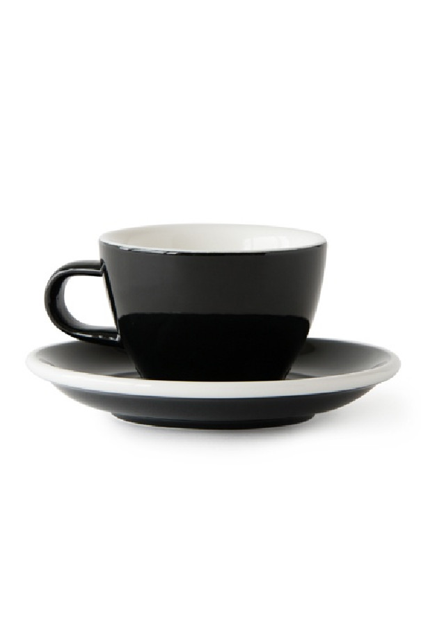 Set x 6 FLAT WHITE tasse porcelaine 150ml Noir Set x 6 FLAT WHITE tasse porcelaine 150ml Noir