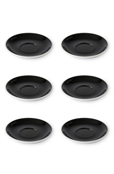 Set x 6 soucoupes porcelaine 140mm Noir