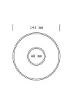 Set x 6 soucoupes porcelaine 140mm Noir