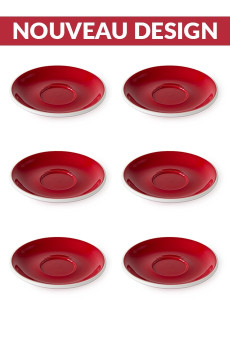 Set x 6 soucoupes porcelaine 140mm Noir