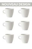Set x 6 TULIP tasse porcelaine 170ml Blanc