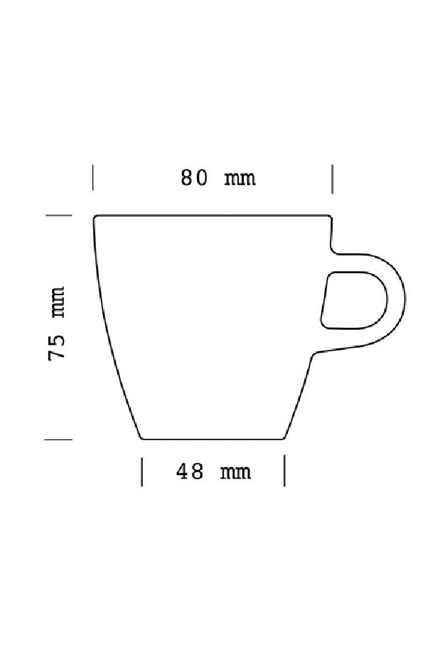 Set x 6 TULIP tasse porcelaine 170ml Vert