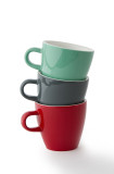 Set x 6 TULIP tasse porcelaine 170ml Rouge