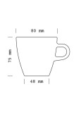 Set x 6 TULIP tasse porcelaine 170ml Rouge