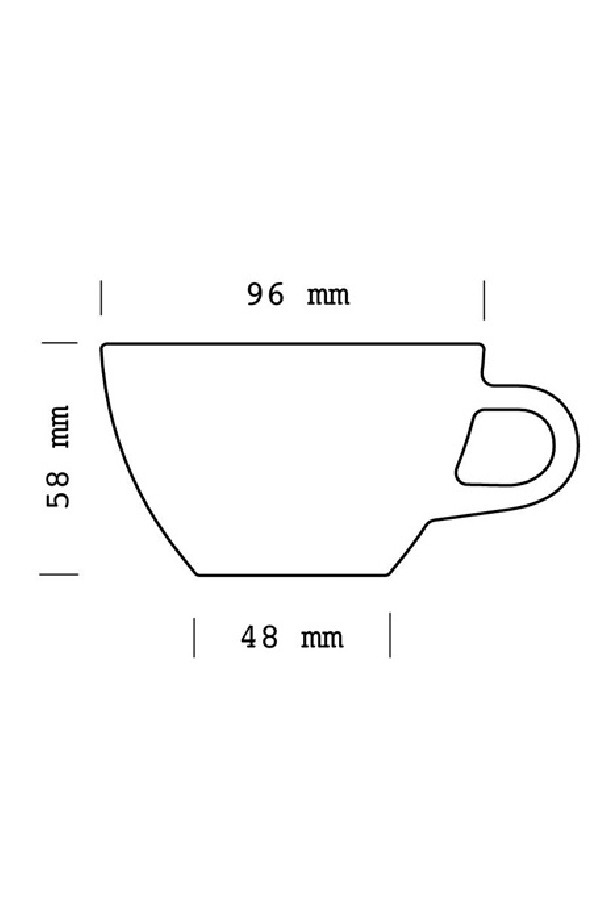 Set x 6 CAPPUCCINO tasse porcelaine 190ml Gris