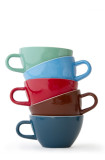 Set x 6 CAPPUCCINO tasse porcelaine 190ml Noir