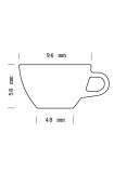 Set x 6 CAPPUCCINO tasse porcelaine 190ml Noir