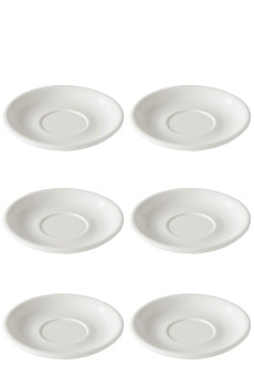 Set x 6 soucoupes porcelaine 150mm Blanc