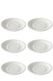 Set x 6 soucoupes porcelaine 150mm Blanc
