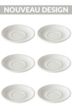 Set x 6 soucoupes porcelaine 150mm Blanc