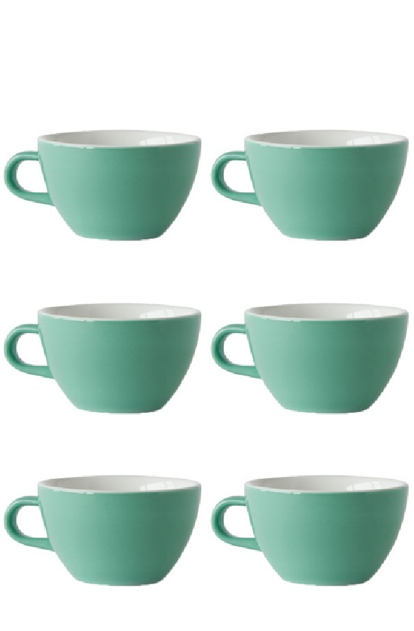 Set x 6 LATTE tasse porcelaine 280ml vert