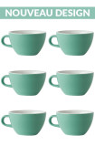 Set x 6 LATTE tasse porcelaine 280ml vert