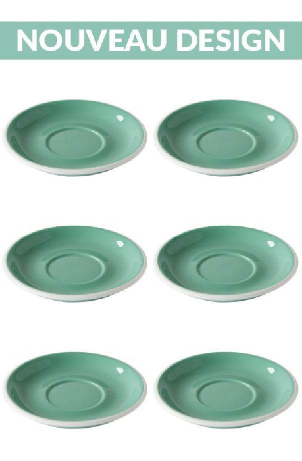 Set x 6 soucoupes porcelaine 150mm Vert