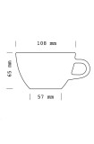 Set x 6 LATTE tasse porcelaine 280ml Marron