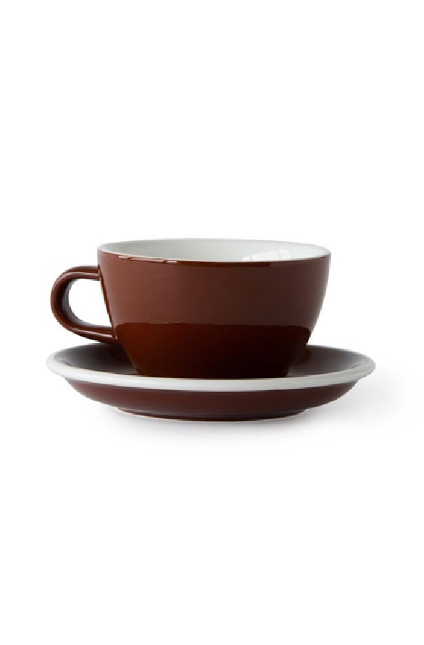 Set x 6 LATTE tasse porcelaine 280ml Marron