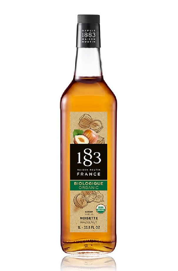 Sirop noisette bio bouteille verre 1L