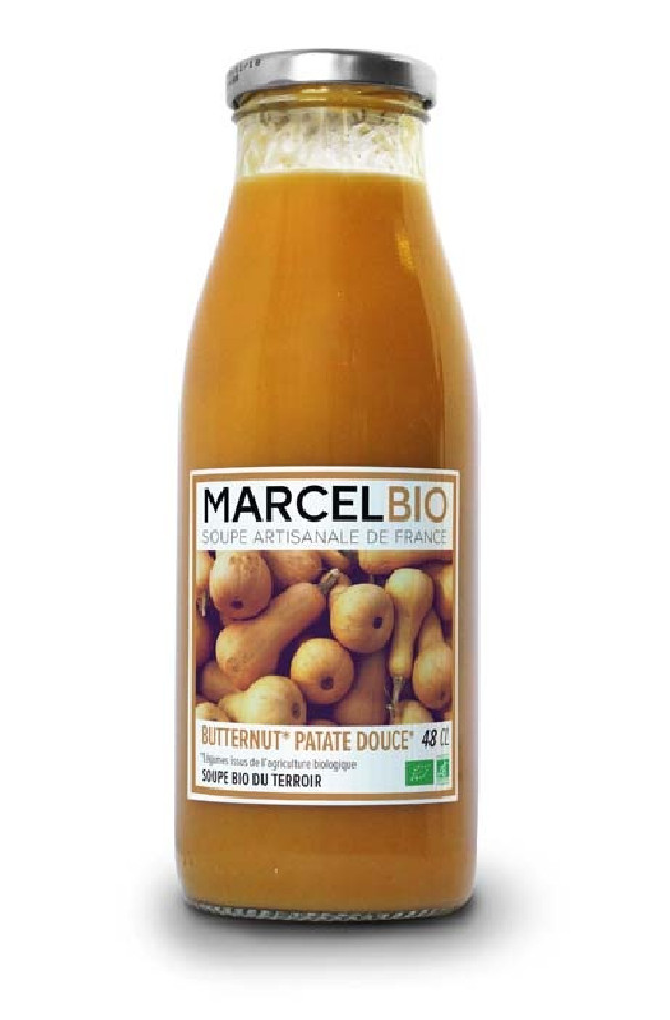 Soupe butternut patate douce bouteille verre 12 x 480ml BIO