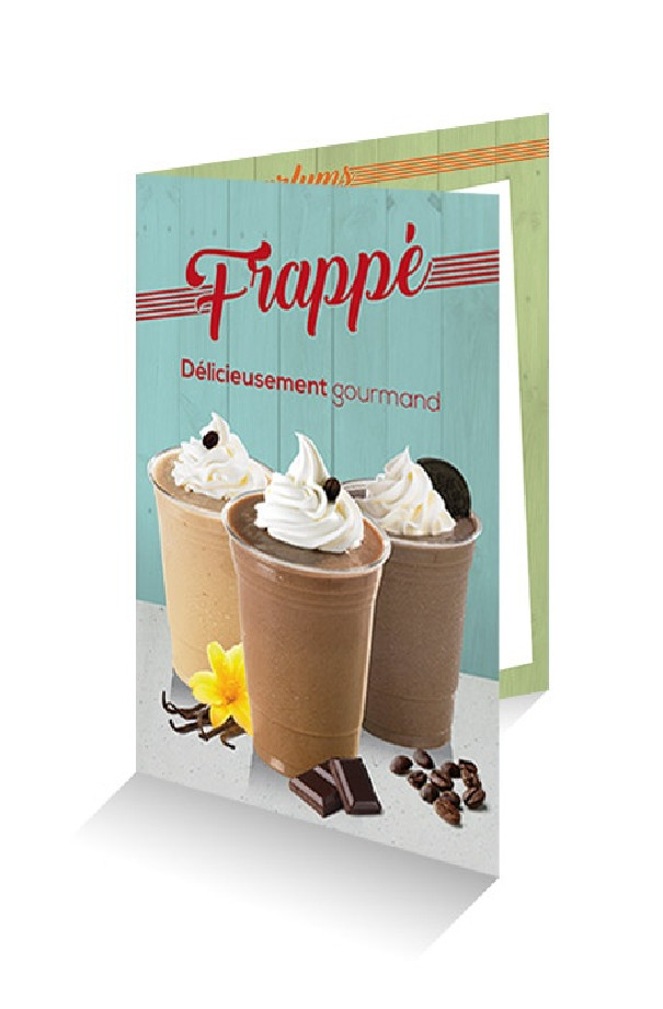 Lot de 5 cartes de table Smoothie et frappé 4 pages A5 14,8 x 21 cm Lot de 5 cartes de table Smoothie et frappé 4 pages A5 14,8 x 21 cm