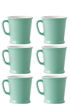 Set x 6 MUG porcelaine 230ml Vert
