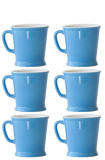 Set x 6 MUG porcelaine 230ml Bleu