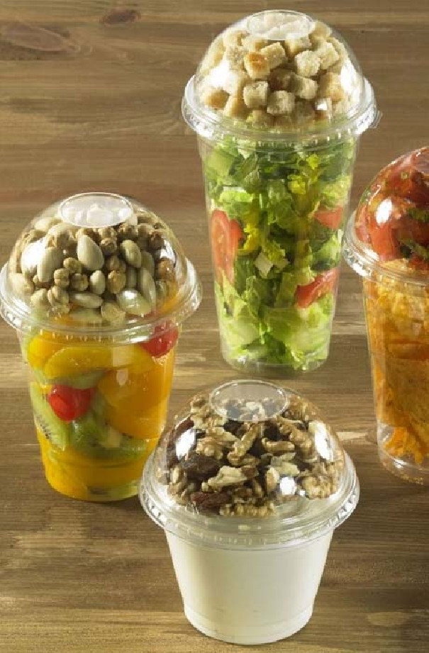 Dôme sans trou plastique rPET Ø95mm x 1000